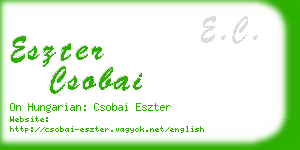 eszter csobai business card